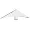 Ekena Millwork Alberta Architectural Grade PVC Gable Bracket, 72"W x 15"H x 4"D x 6"F, 5/12 Pitch GBP072X15X0406ALB00 - alternate 1